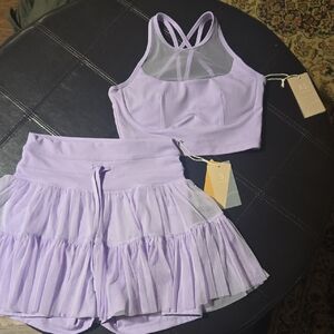 ✨️NEW POPFLEX Pirouette Lavender Two-Piece Athletic Set